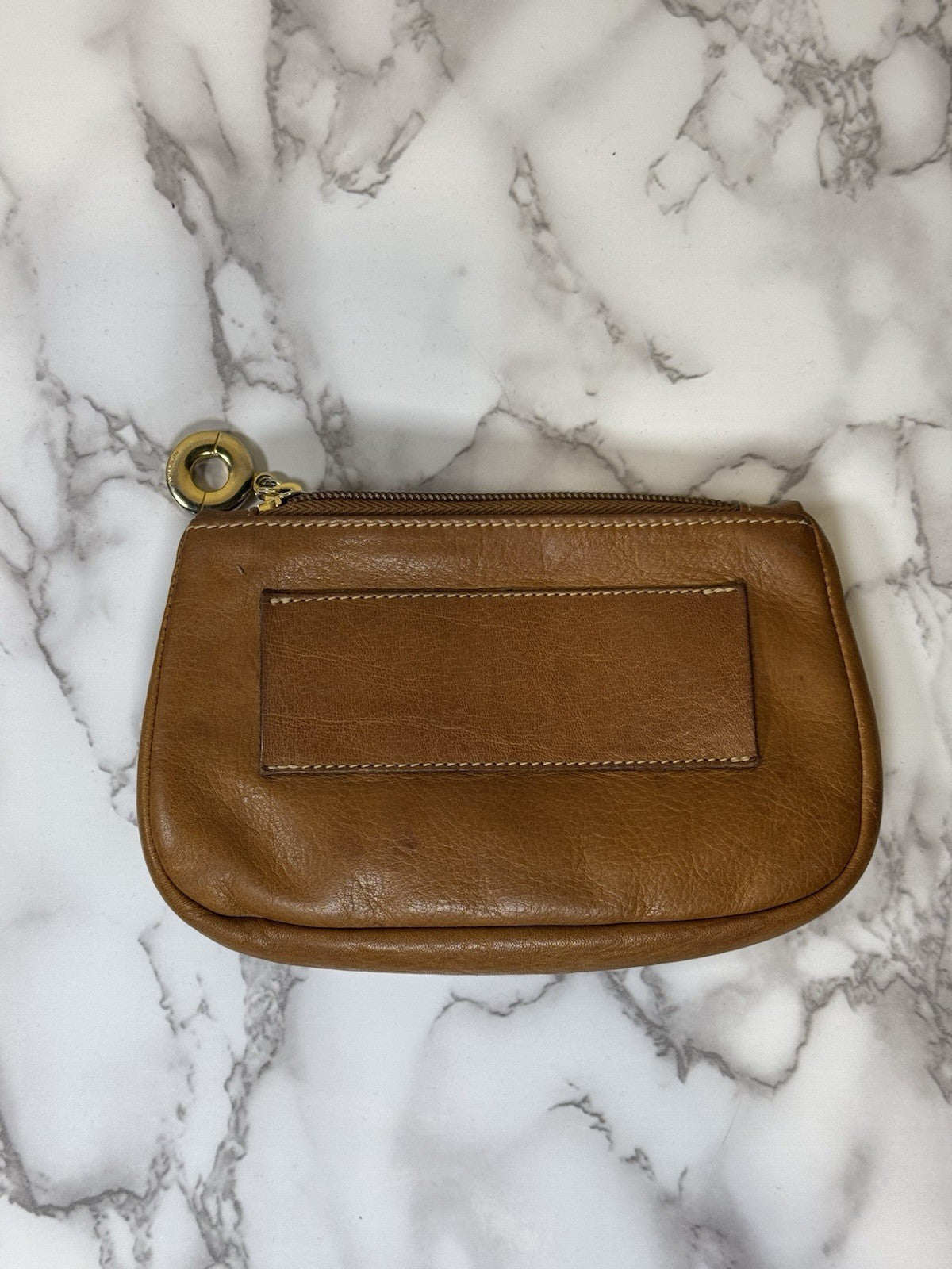 Vintage Bettina leather Belt Bag - Cognac w/ Gold Details - Made In Italy