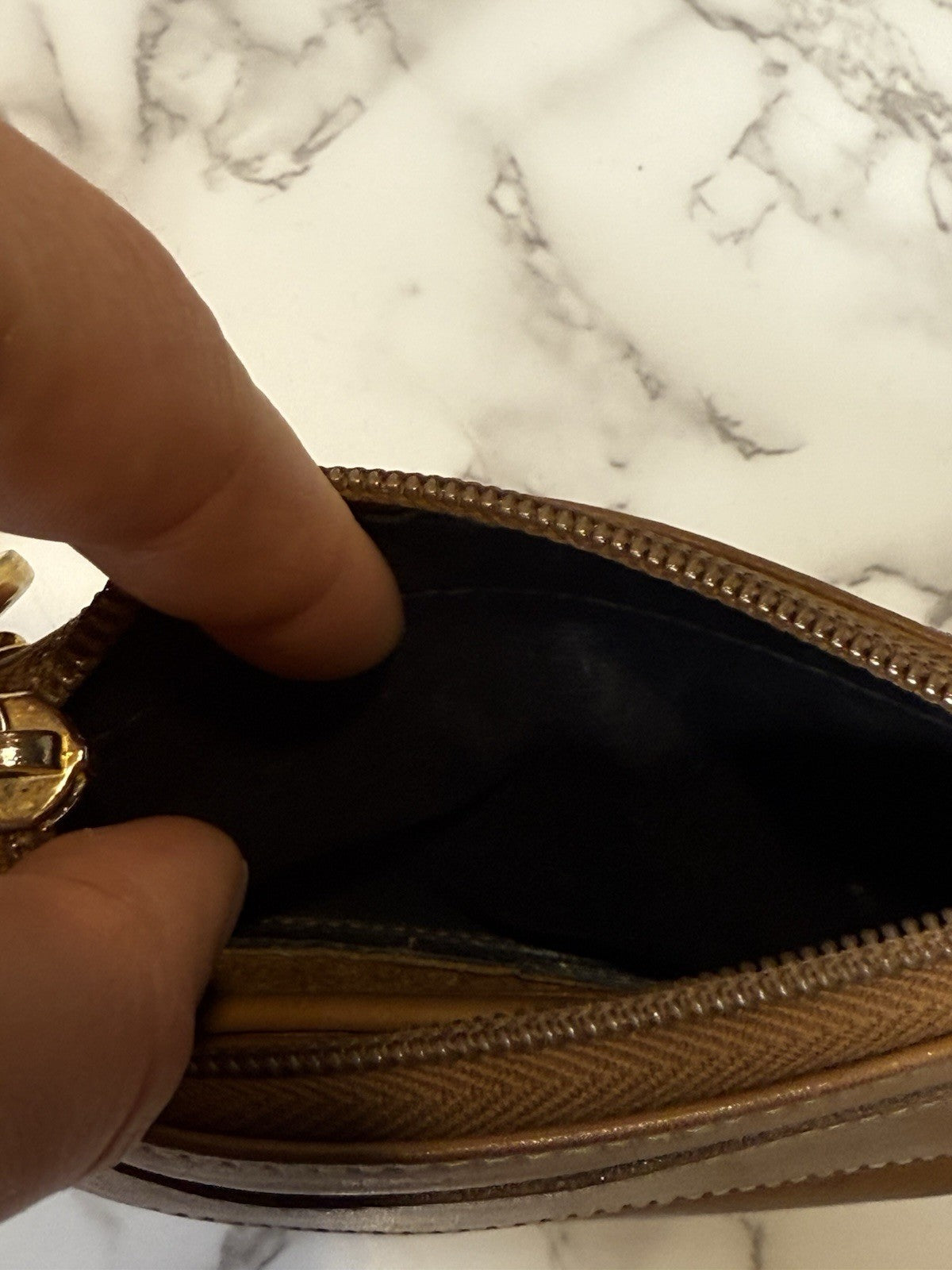 Vintage Bettina leather Belt Bag - Cognac w/ Gold Details - Made In Italy
