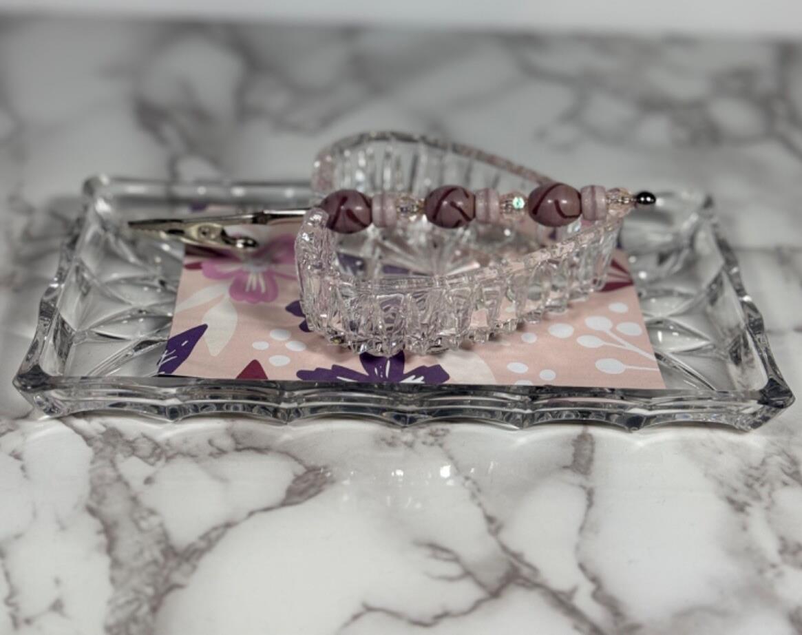 Smoking Gift Set - Vintage Crystal Ashtray & Rolling Tray w/Sammys Smoking Clips