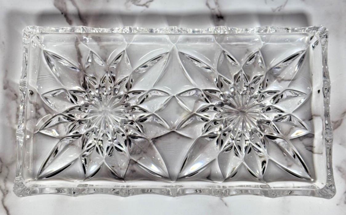 Smoking Gift Set - Vintage Crystal Ashtray & Rolling Tray w/Sammys Smoking Clips