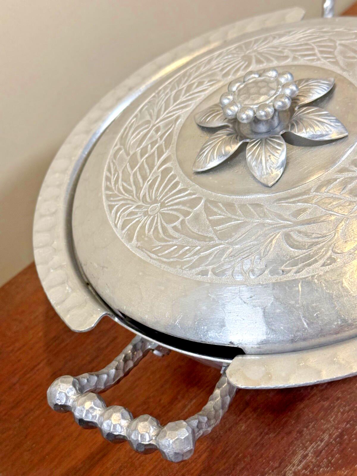 SALE! Vintage Everlast Forged Aluminum Hammered Floral Theme LOT - 4 pieces