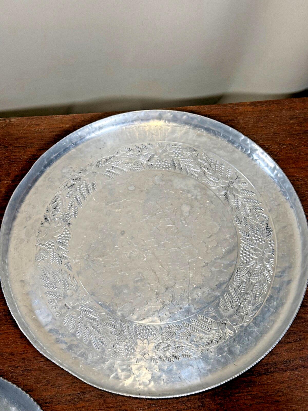 SALE! Vintage Everlast Forged Aluminum Hammered Floral Theme LOT - 4 pieces