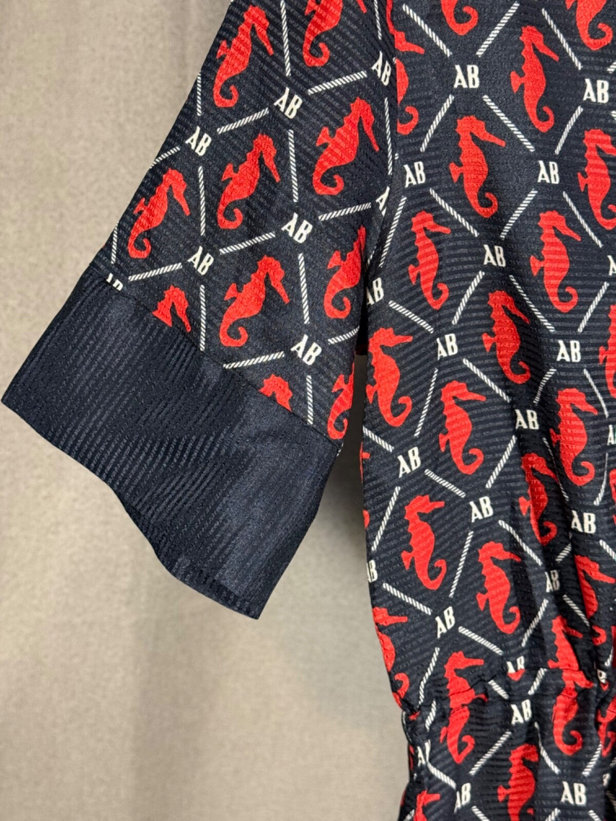 Scotch and Soda Shirt dress, Women's size X Small - Seahorse Print, Red and blue