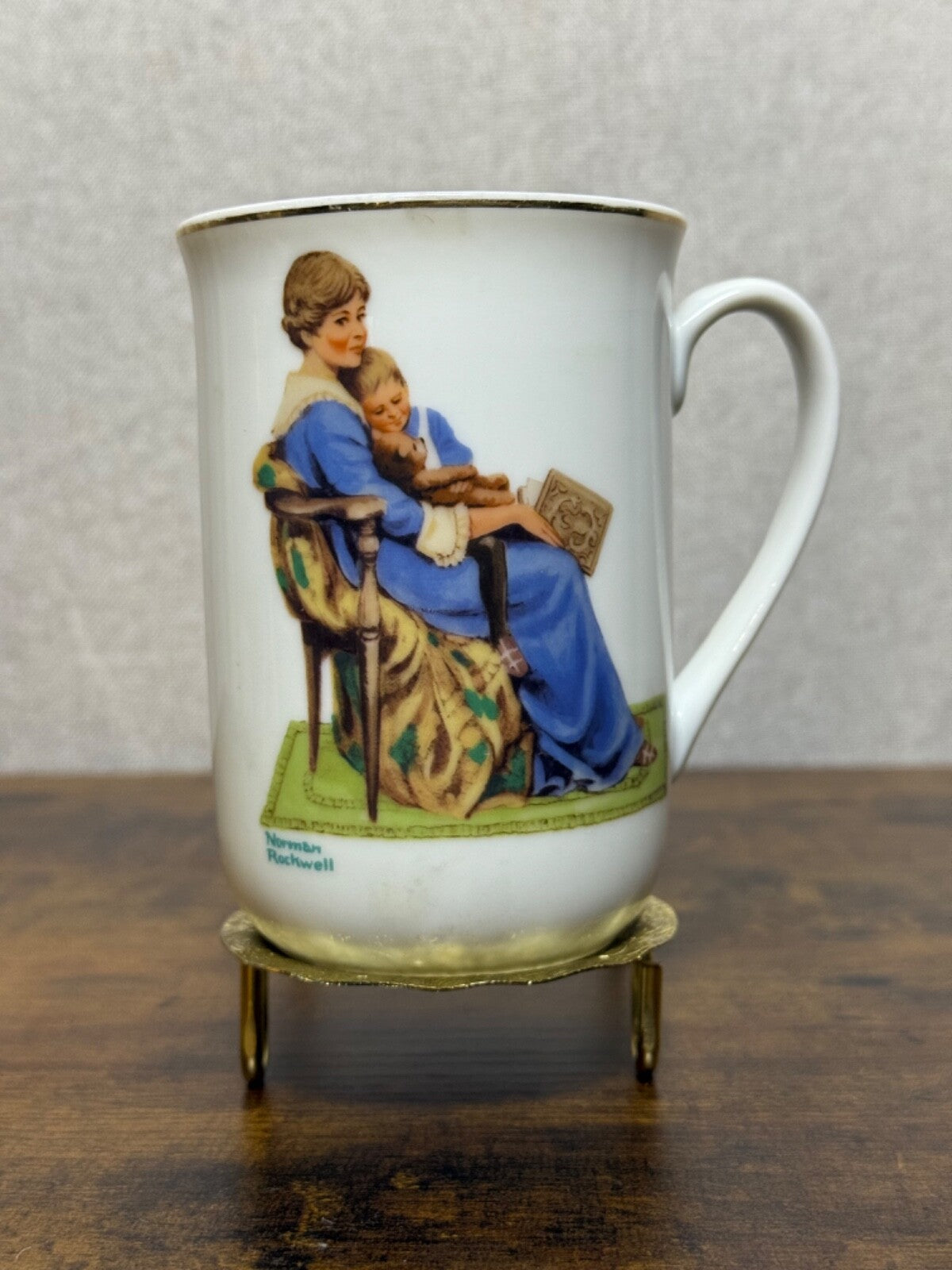 Vintage Norman Rockwell Collection LOT Print, Plates, Mugs, Tray