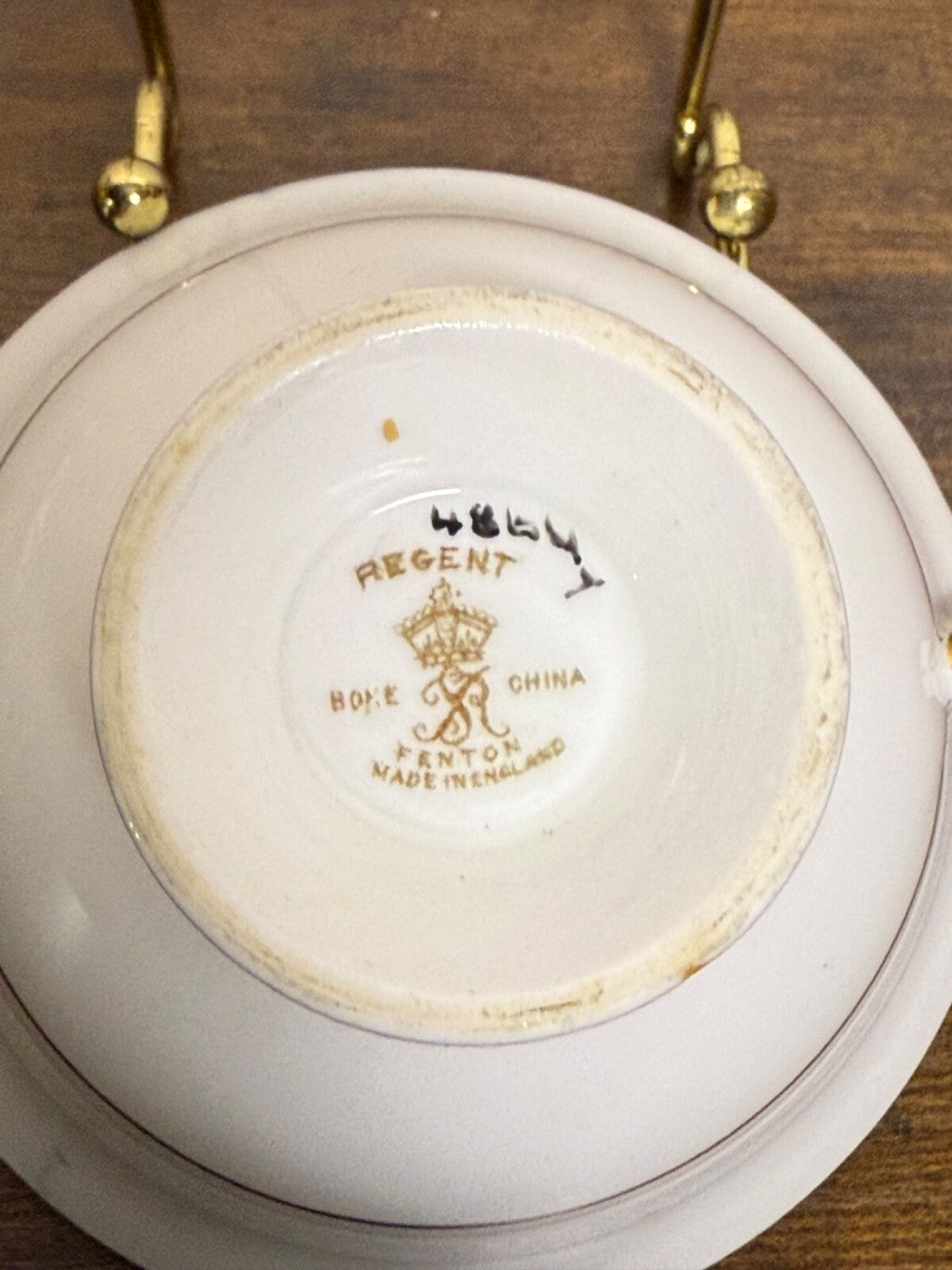 Vintage Fenton Regent Bone China Tea Cup & Saucer Hand Painted Made in England