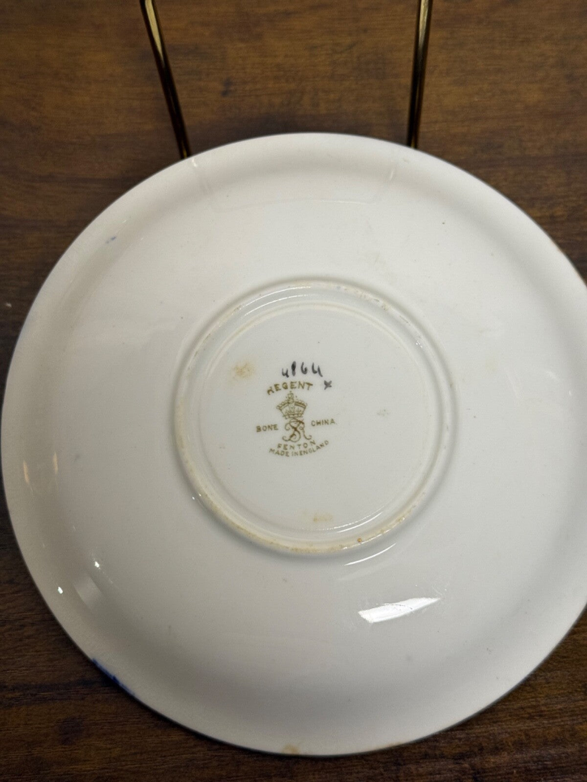 Vintage Fenton Regent Bone China Tea Cup & Saucer Hand Painted Made in England
