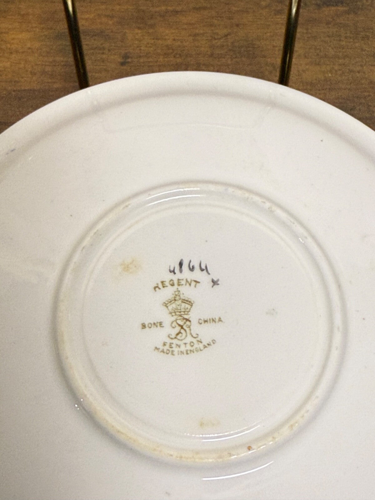 Vintage Fenton Regent Bone China Tea Cup & Saucer Hand Painted Made in England
