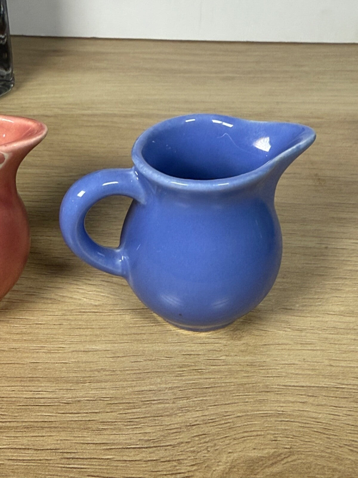 SALE! Vintage Homer Laughlin Harlequin Pottery Individual Creamers Set of 2