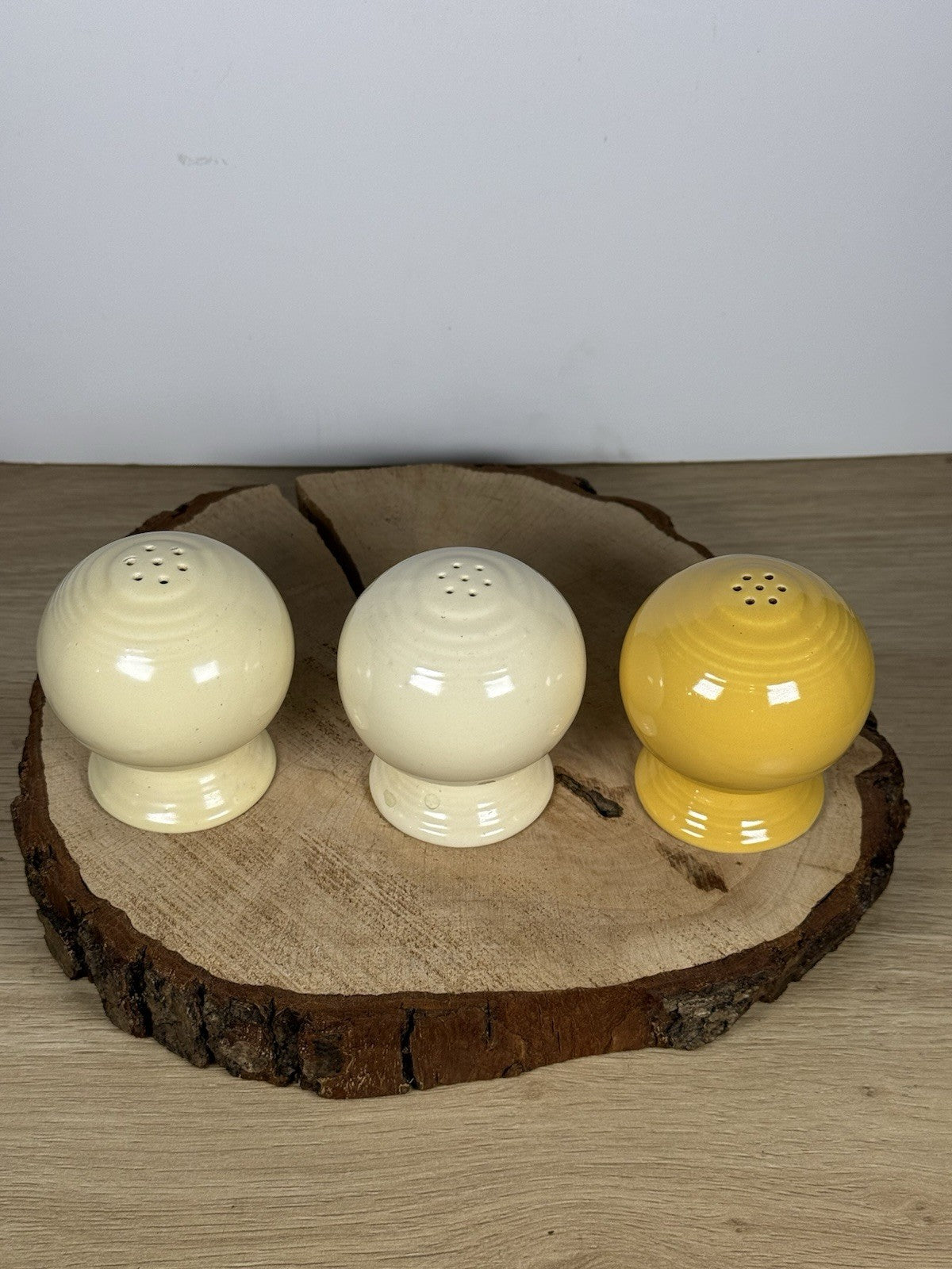 Vintage Homer Laughlin Harlequin Yellow Mini Creamer & Dish Set