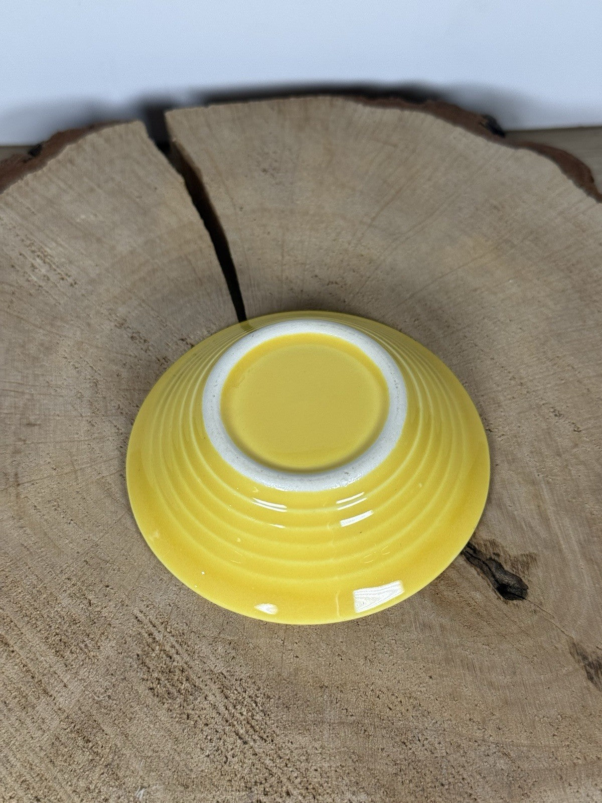 Vintage Homer Laughlin Harlequin Yellow Mini Creamer & Dish Set