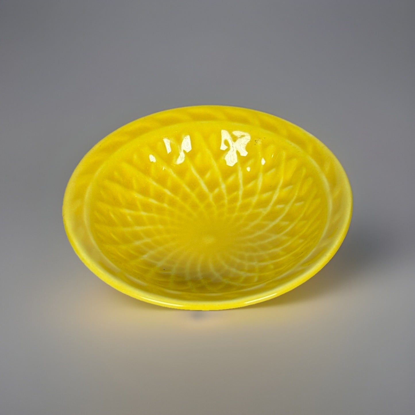 Vintage Homer Laughlin Harlequin Yellow Mini Creamer & Dish Set