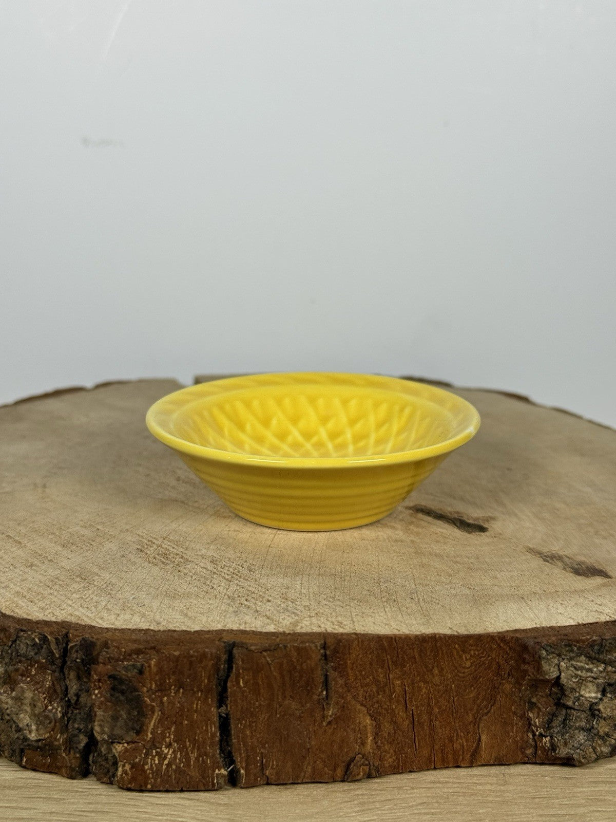 Vintage Homer Laughlin Harlequin Yellow Mini Creamer & Dish Set