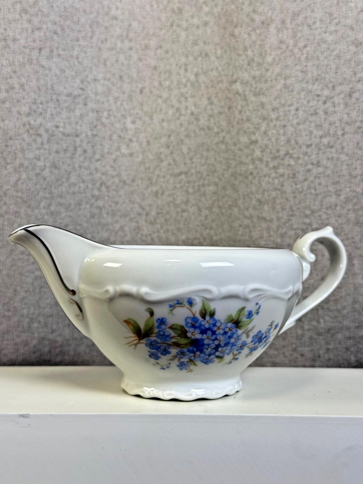 SALE! Vintage Deauville China Forget Me Nots Flower Design Creamer & Sugar Dish