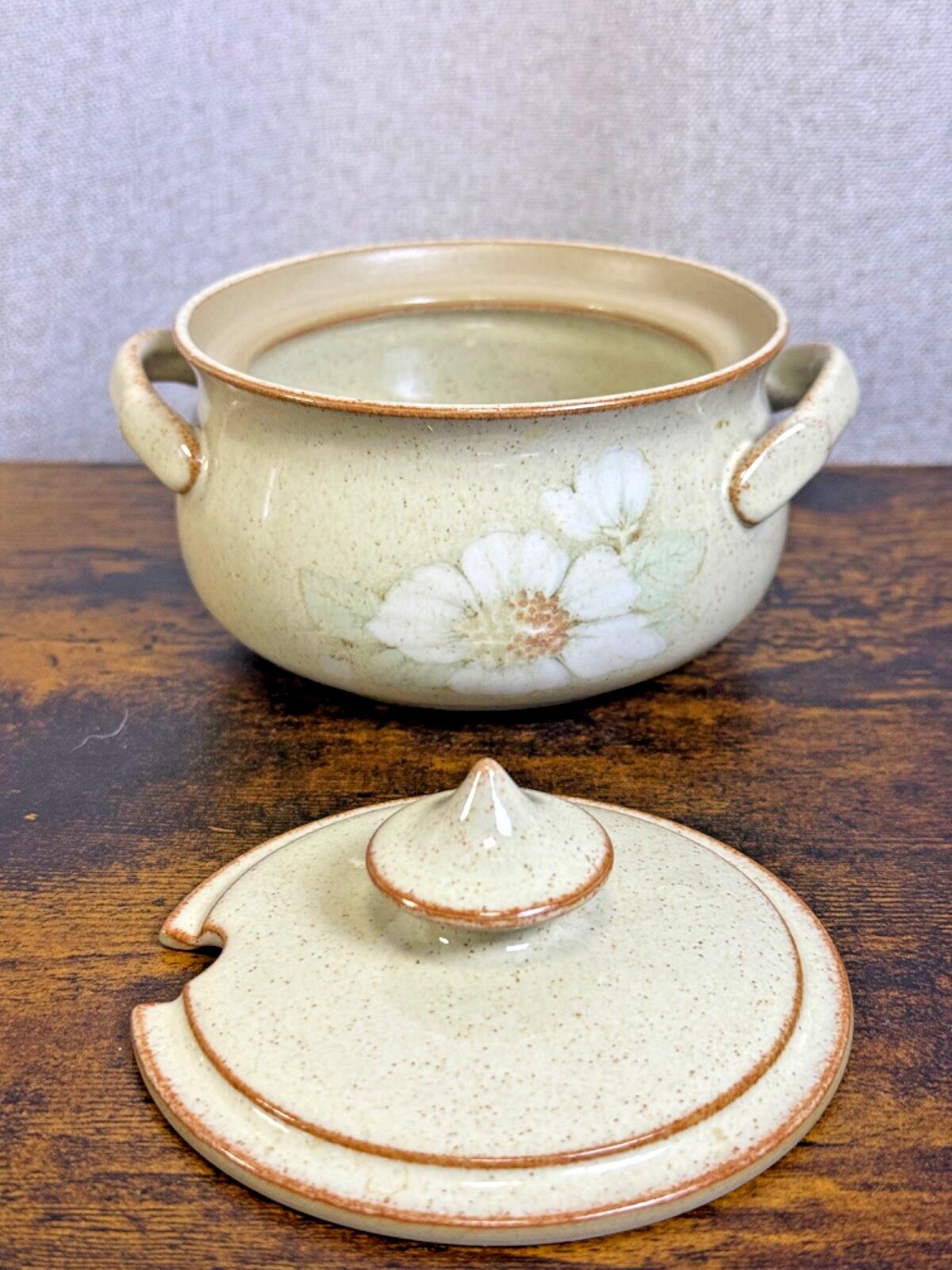 Vintage Denby Daybreak Stoneware LOT cups, saucers, creamer, sugar bowl, plate
