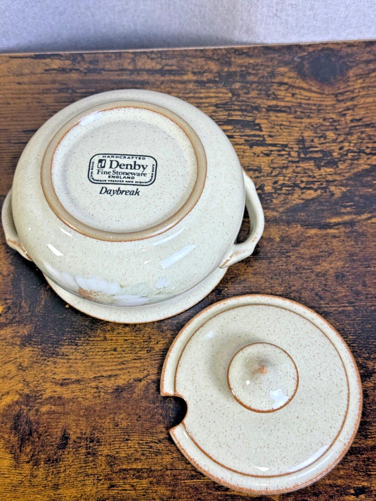 Vintage Denby Daybreak Stoneware LOT cups, saucers, creamer, sugar bowl, plate