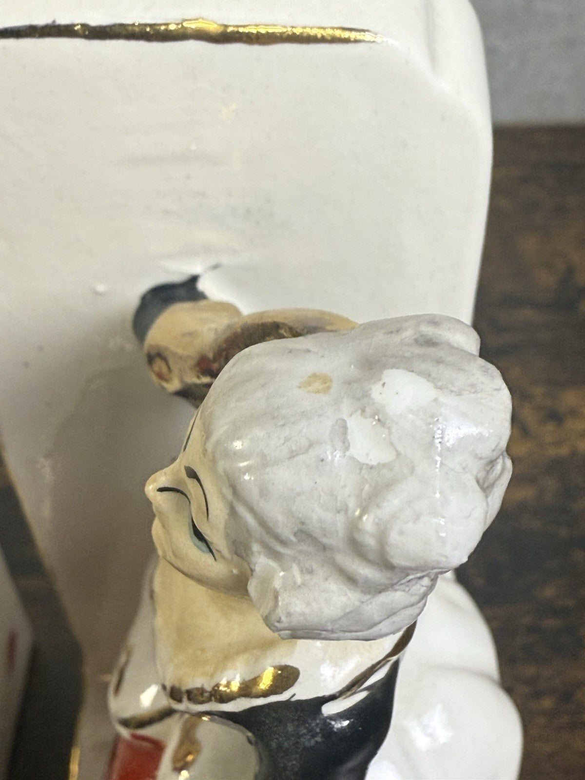 Antique Hand Painted Porcelain Irene Series Book Ends - Art Deco Decor