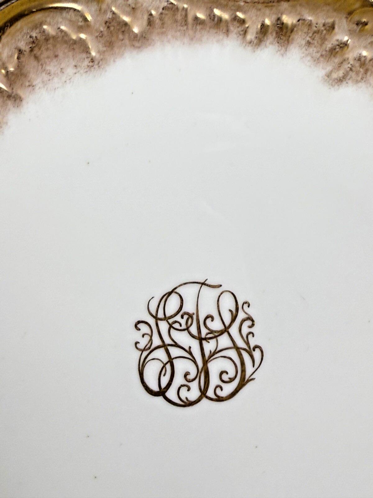 SALE! Rare Antique Belleek Willets Gold Hand painted Limoges China Dinner Plates