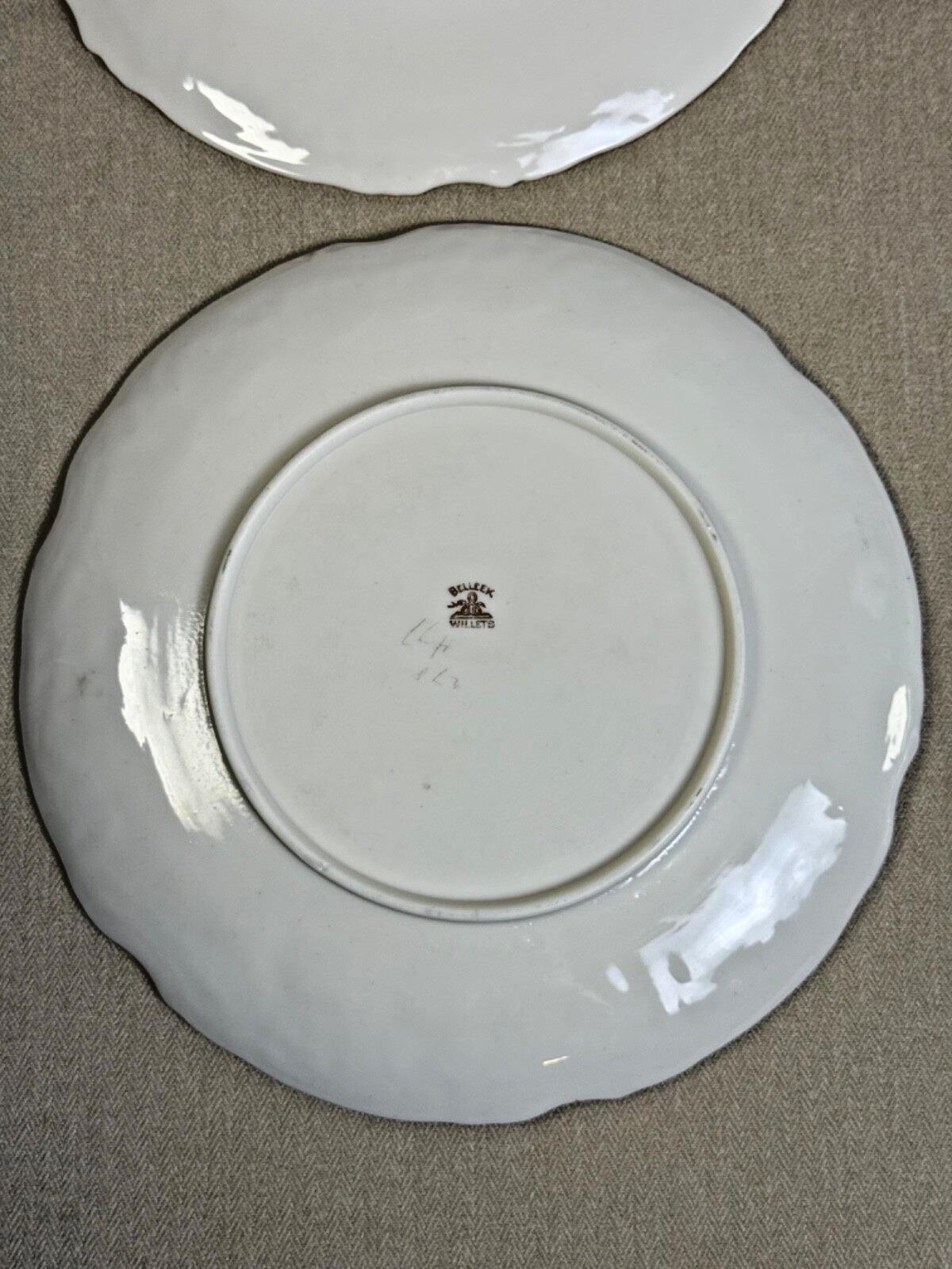 SALE! Rare Antique Belleek Willets Gold Hand painted Limoges China Dinner Plates