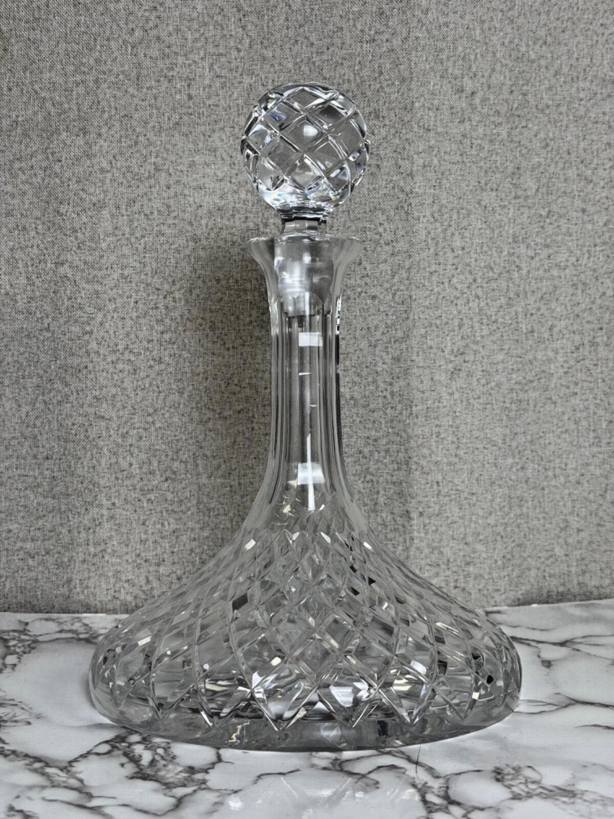 Crystal Captains Ship Liquor Decanter, Vintage, Large, Cut Crystal - SALE