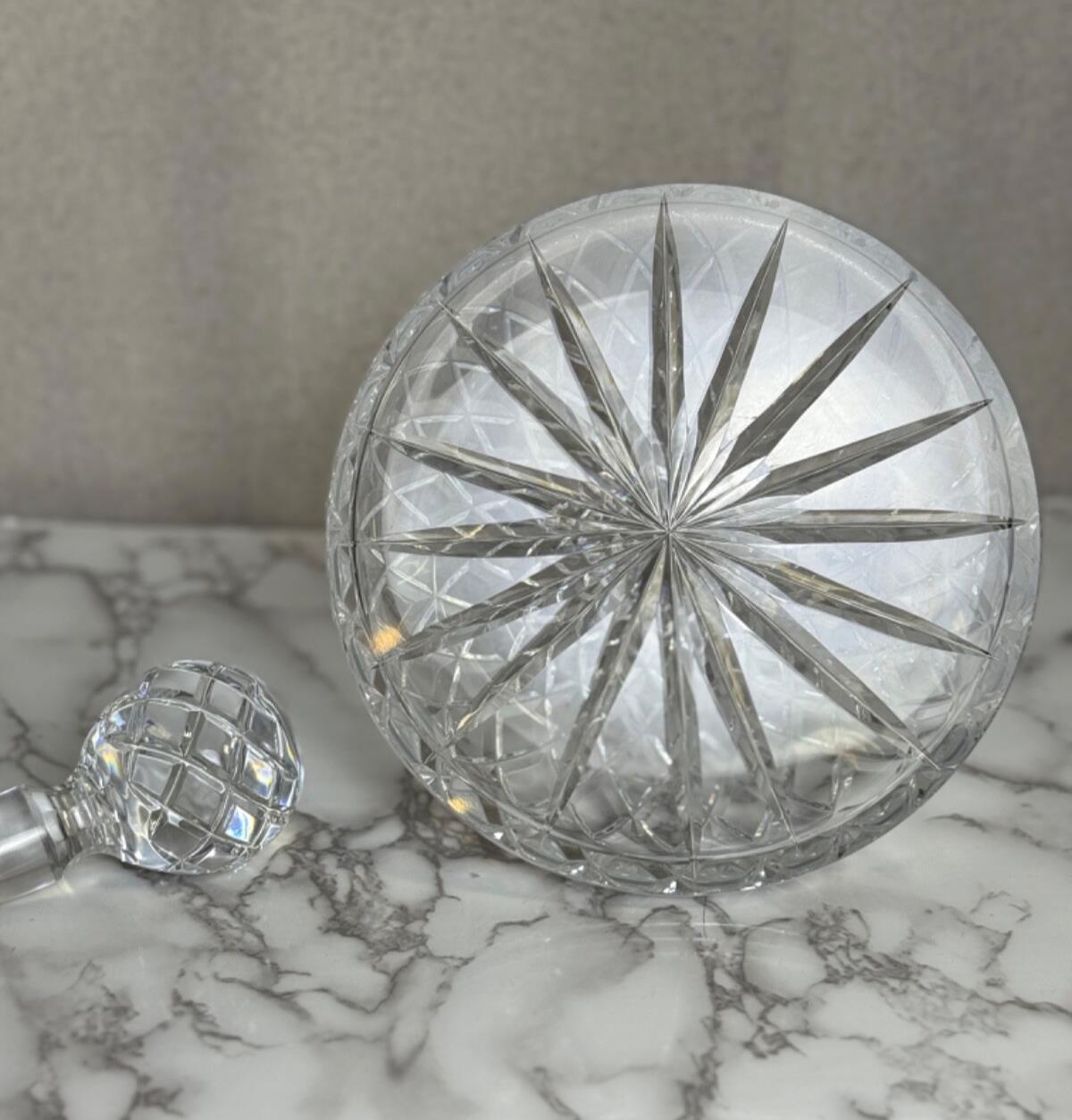 Crystal Captains Ship Liquor Decanter, Vintage, Large, Cut Crystal - SALE