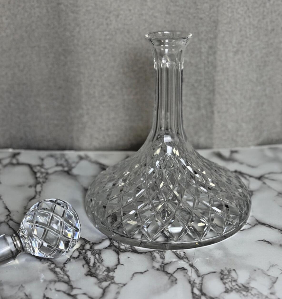 Crystal Captains Ship Liquor Decanter, Vintage, Large, Cut Crystal - SALE