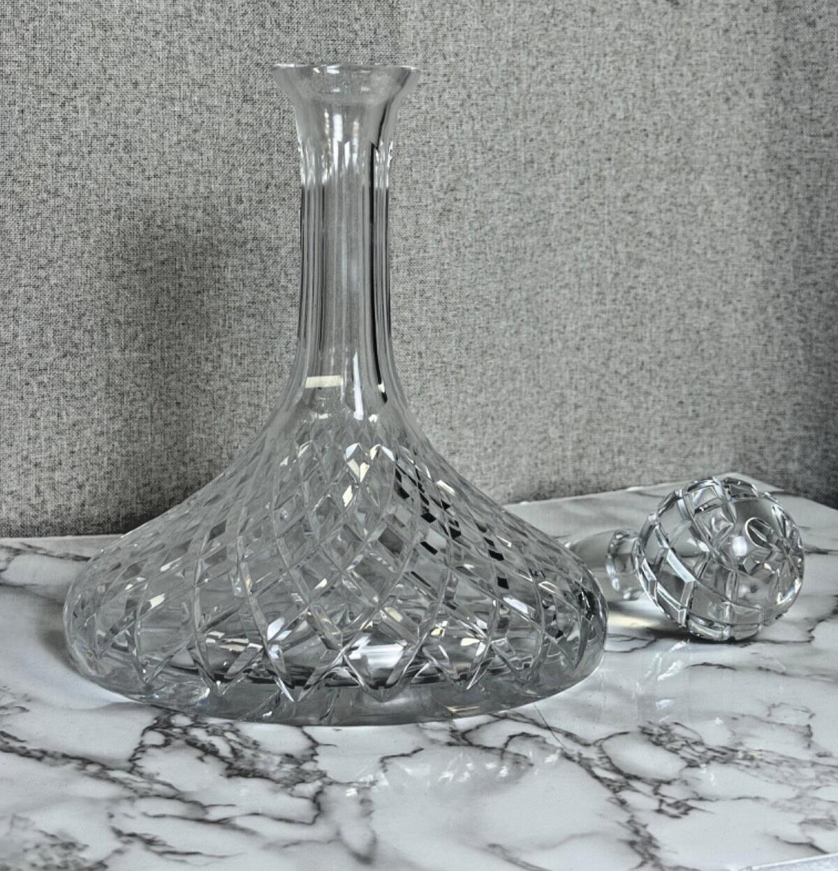 Crystal Captains Ship Liquor Decanter, Vintage, Large, Cut Crystal - SALE