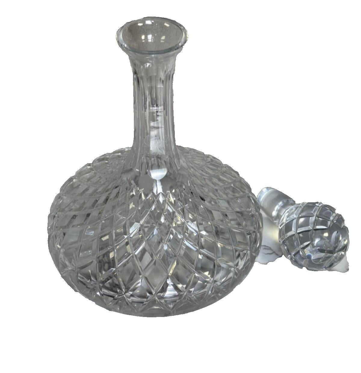 Crystal Captains Ship Liquor Decanter, Vintage, Large, Cut Crystal - SALE