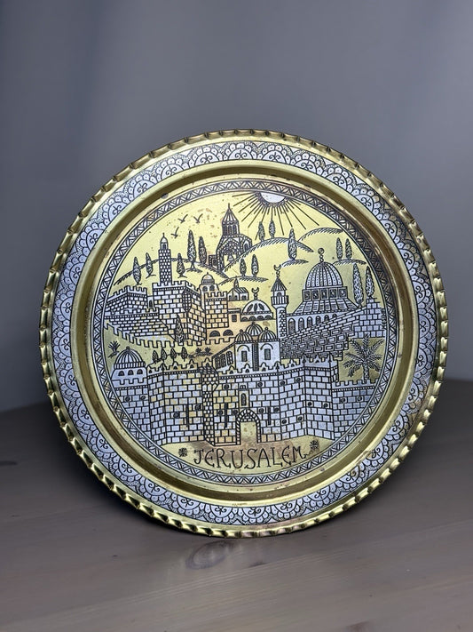 Vintage Handmade Jerusalem Decorative Plate By David Miro Israel Home Decor