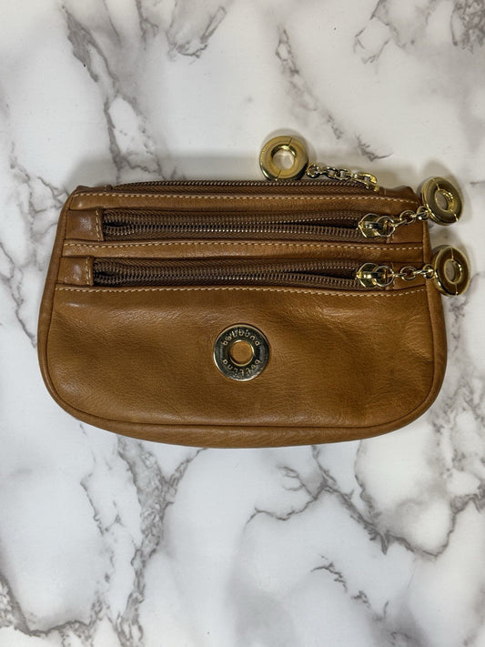 Vintage Bettina leather Belt Bag - Cognac w/ Gold Details - Made In Italy