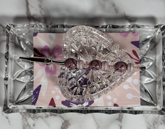 Smoking Gift Set - Vintage Crystal Ashtray & Rolling Tray w/Sammys Smoking Clips