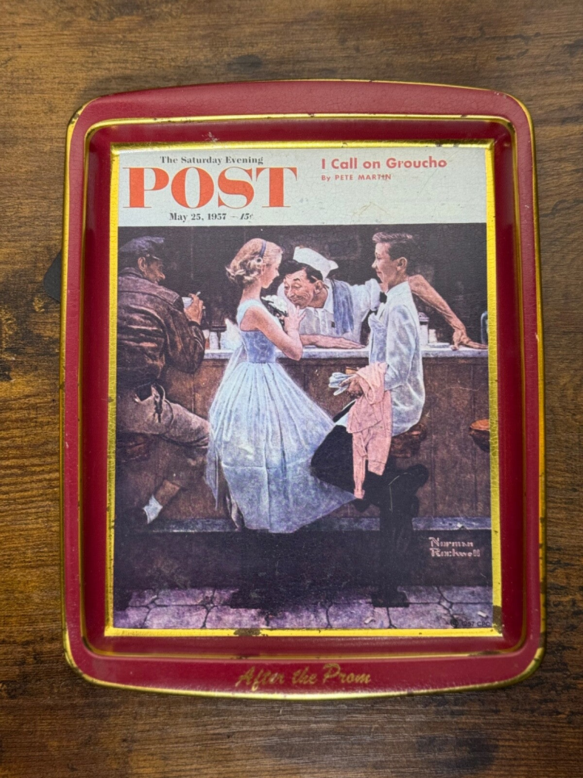 Vintage Norman Rockwell Collection LOT Print, Plates, Mugs, Tray