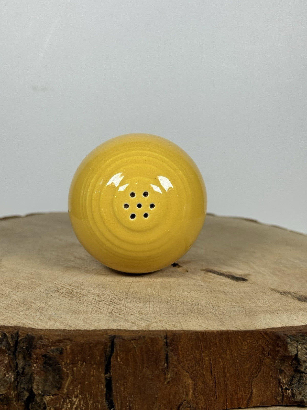 Vintage Homer Laughlin Harlequin Yellow Mini Creamer & Dish Set