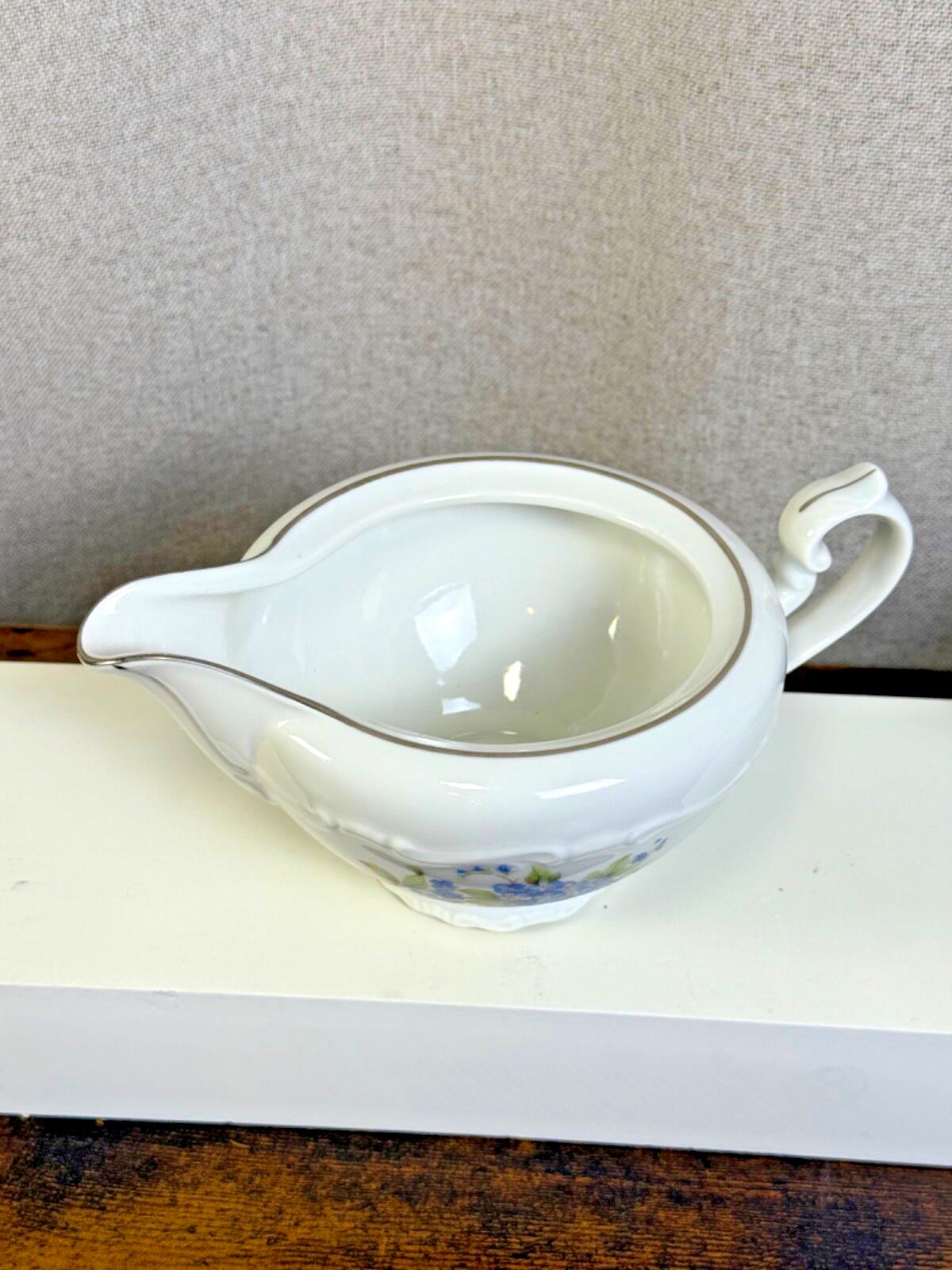 SALE! Vintage Deauville China Forget Me Nots Flower Design Creamer & Sugar Dish