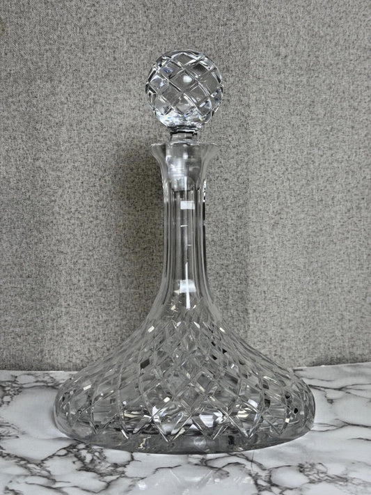 Crystal Captains Ship Liquor Decanter, Vintage, Large, Cut Crystal - SALE
